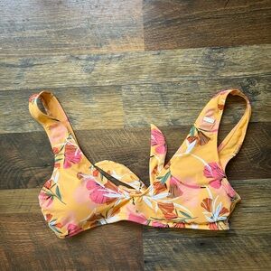 Roxy Yellow and Pink Bikini Top